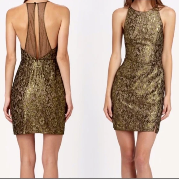 Mini Bcbg black and gold dress